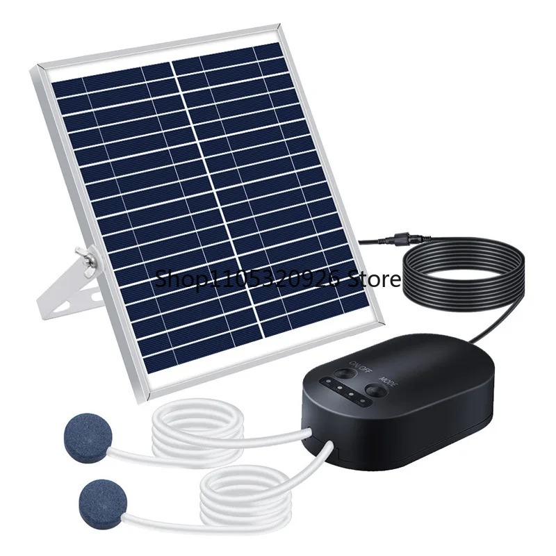 Fish Pond Aerator - 15W Solar Air Pump Bubbler Hoses
