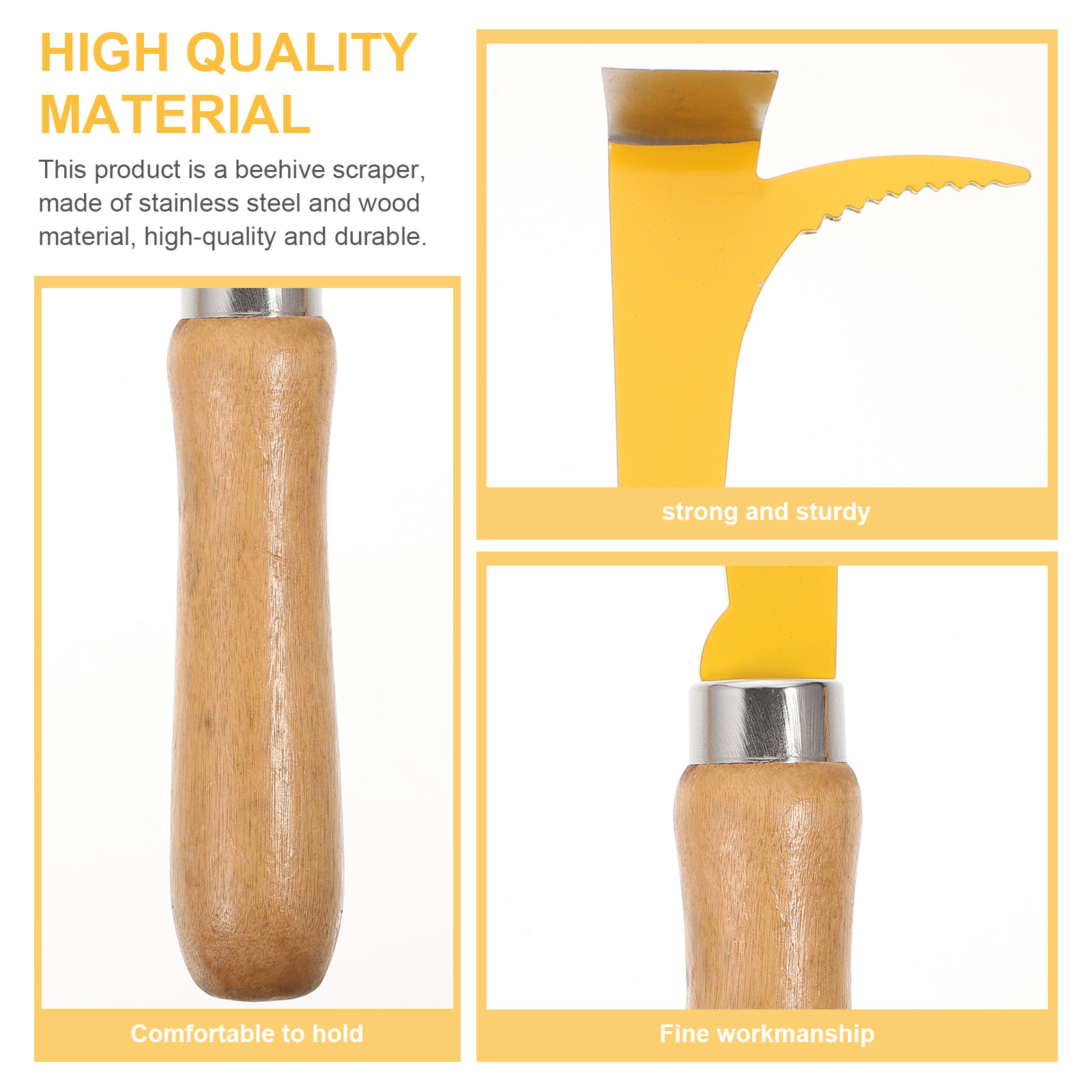 2Pcs Wood Handle Beehive Scrap - Beehive Frame Wax 评论和价格